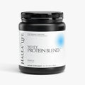 Halea Life Vanilla Whey Protein Blend Powder front label with 22g whey isolate and concentrate protein