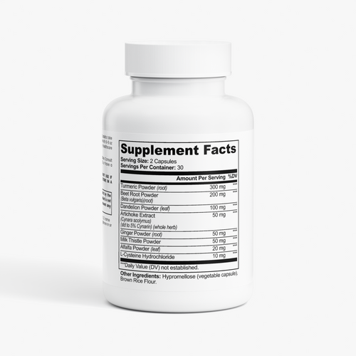 Liver Support Capsules – Turmeric, Milk Thistle, Artichoke Extract 5% Cynarin, Dandelion, Beet Root, L-Cysteine, 30 Servings