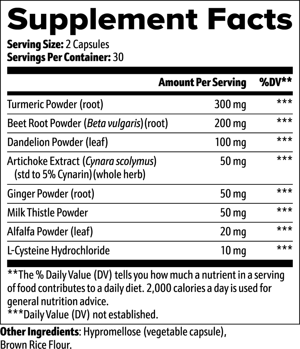 Halea Life Nutrition Halea Life Liver Support - Turmeric, Beetroot, and Milk Thistle Formula