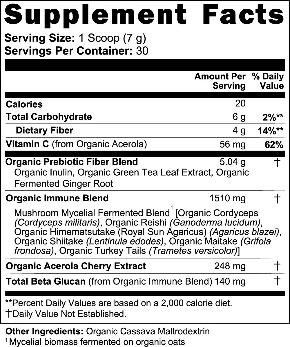 Fermented Mushrooms + Prebiotic Blend