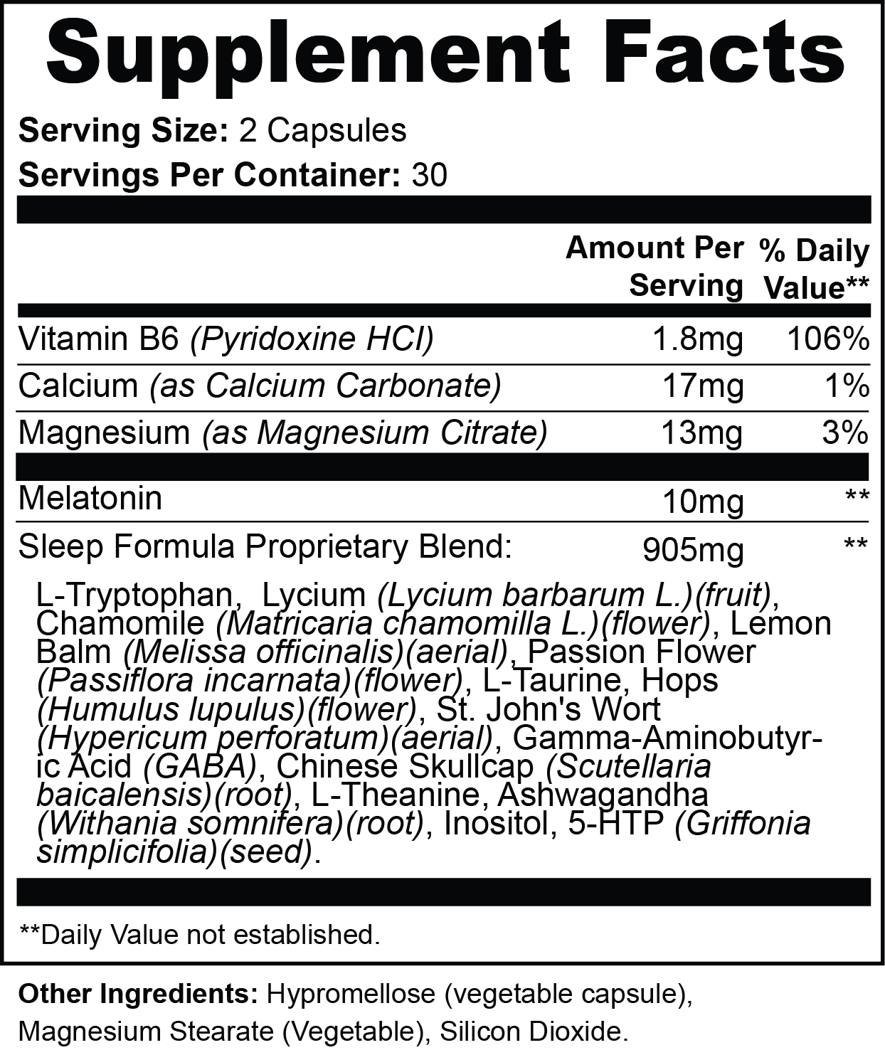 Natural Sleep Support Capsules