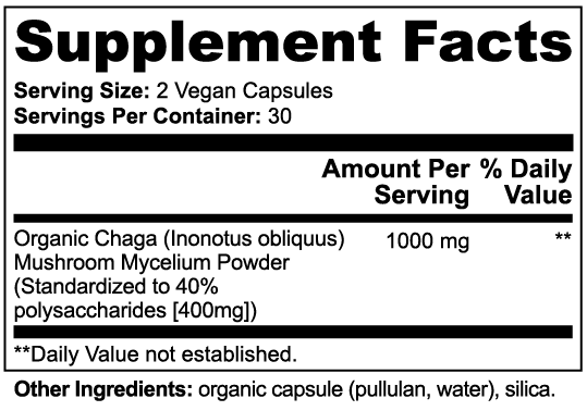 Organic Chaga Mushroom Capsules