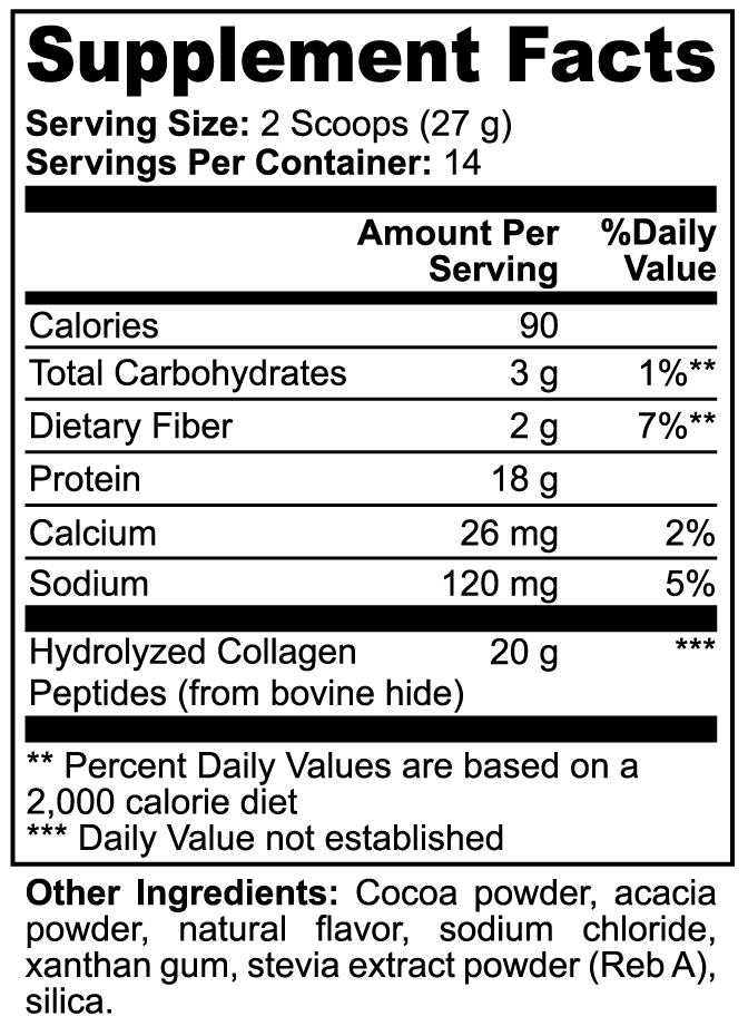 Hydrolyzed Collagen Peptides with Cocoa