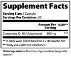 CoQ10 Ubiquinone Capsules 200mg