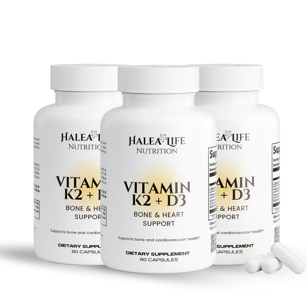 Vitamin D3 & K2 Capsules with BioPerine® 3 Pack