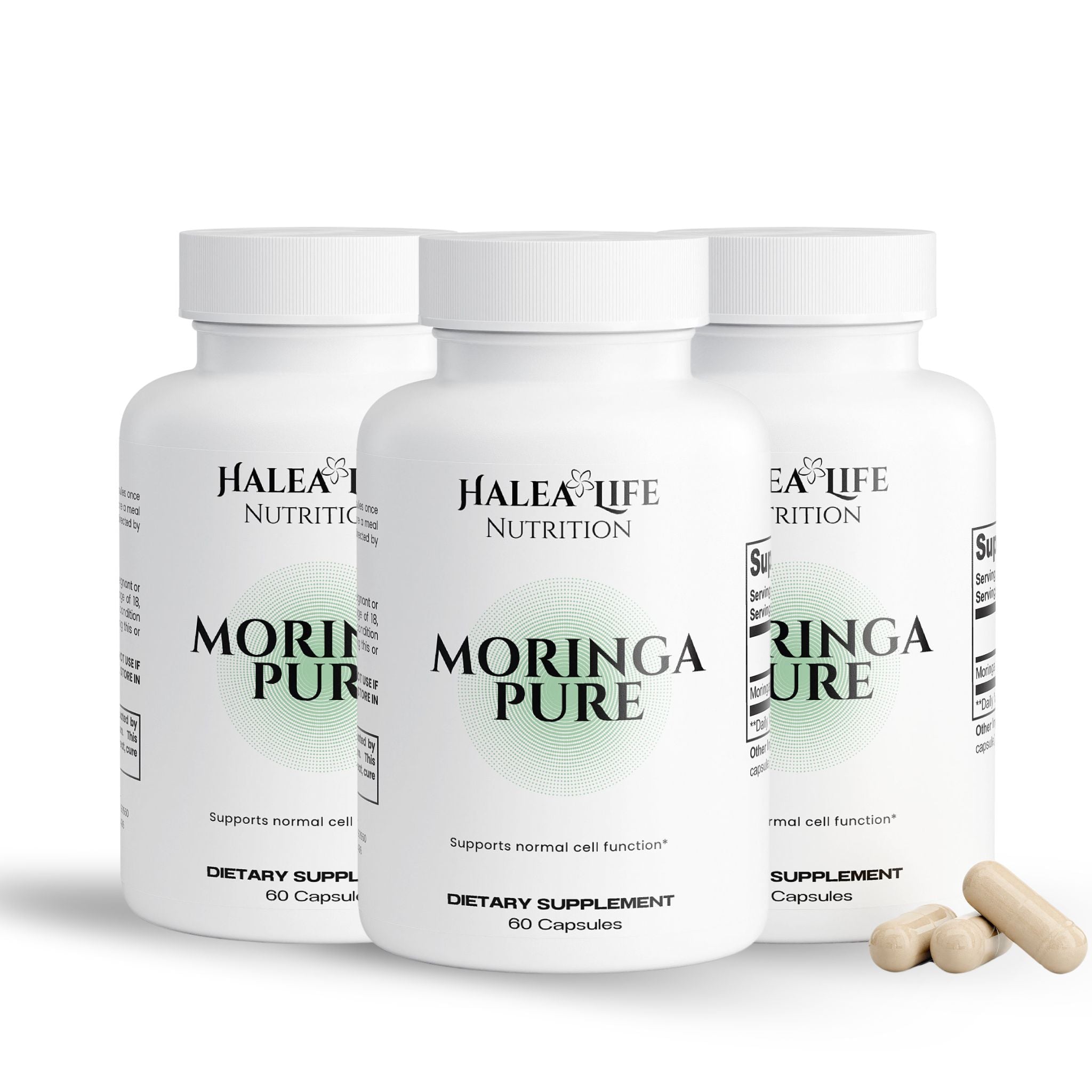 Organic Moringa Capsules — 3 Pack