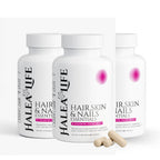 Halea Life Hair Skin and Nails Essentials 3-Pack 90-Day Supply three bottles with biotin and iron