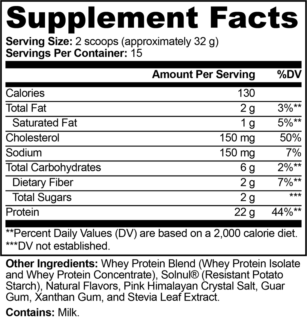 Halea Life Vanilla Whey Protein Blend Powder container with scoop for daily muscle maintenance support