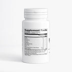 Supplement bottle with label on a white background