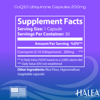 Halea Life Nutrition CoQ10 Ubiquinone Capsules 200mg