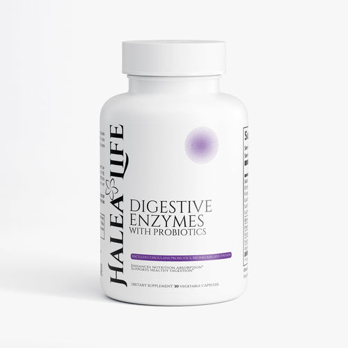 Halea Life Digestive Enzyme Plus with Probiotics Bromelain and Papain for complete digestive support