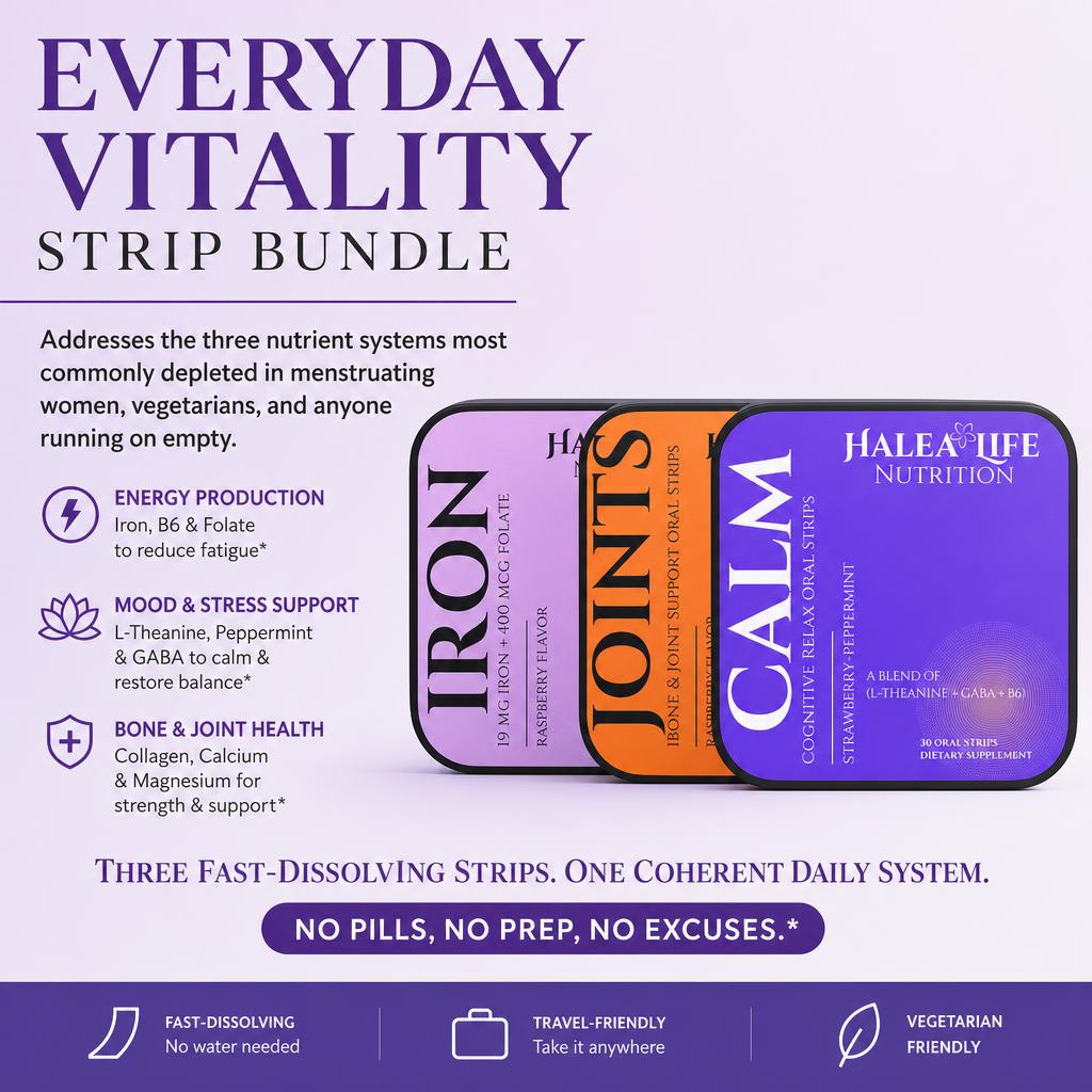 The Everyday Vitality Strip Bundle — Iron, Folate & Women's Foundations
