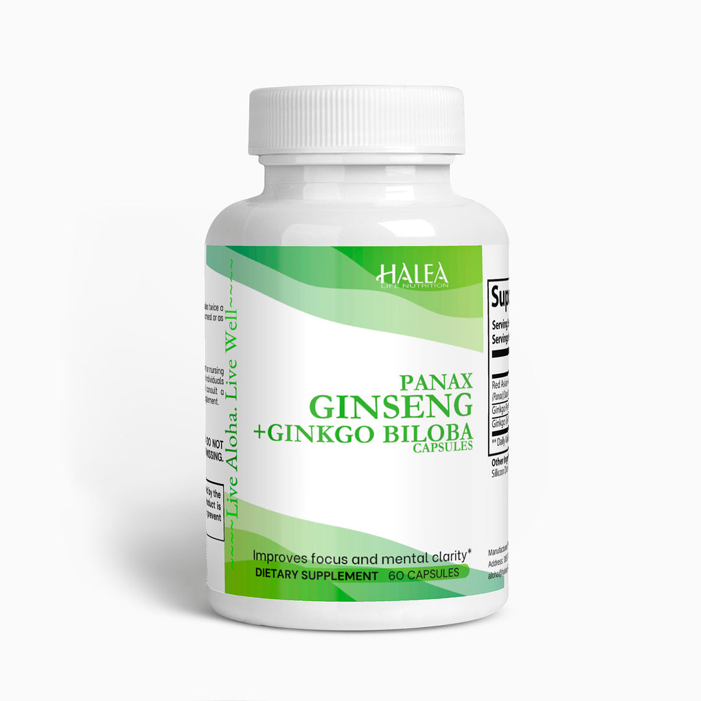 Ginseng + Ginkgo Biloba Focus & Energy Capsules