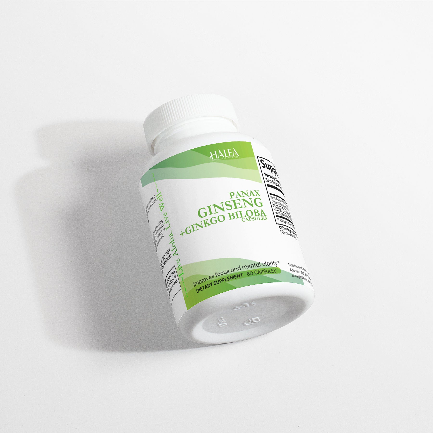 Ginseng + Ginkgo Biloba Focus & Energy Capsules