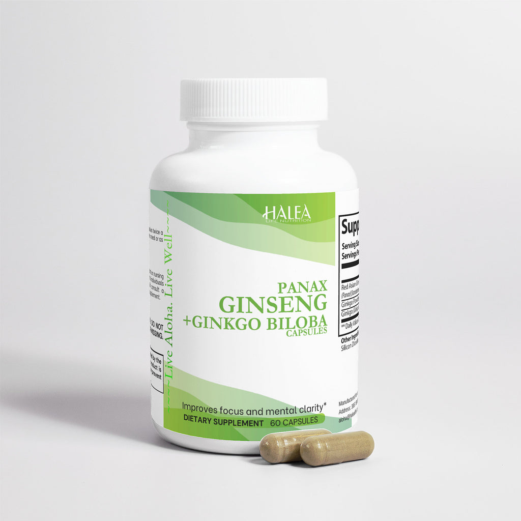 Ginseng + Ginkgo Biloba Focus & Energy Capsules