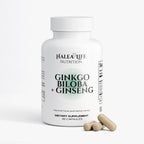 Halea Life Nutrition Halea Life Ginseng and Ginkgo Biloba Supplement for Focus and Energy