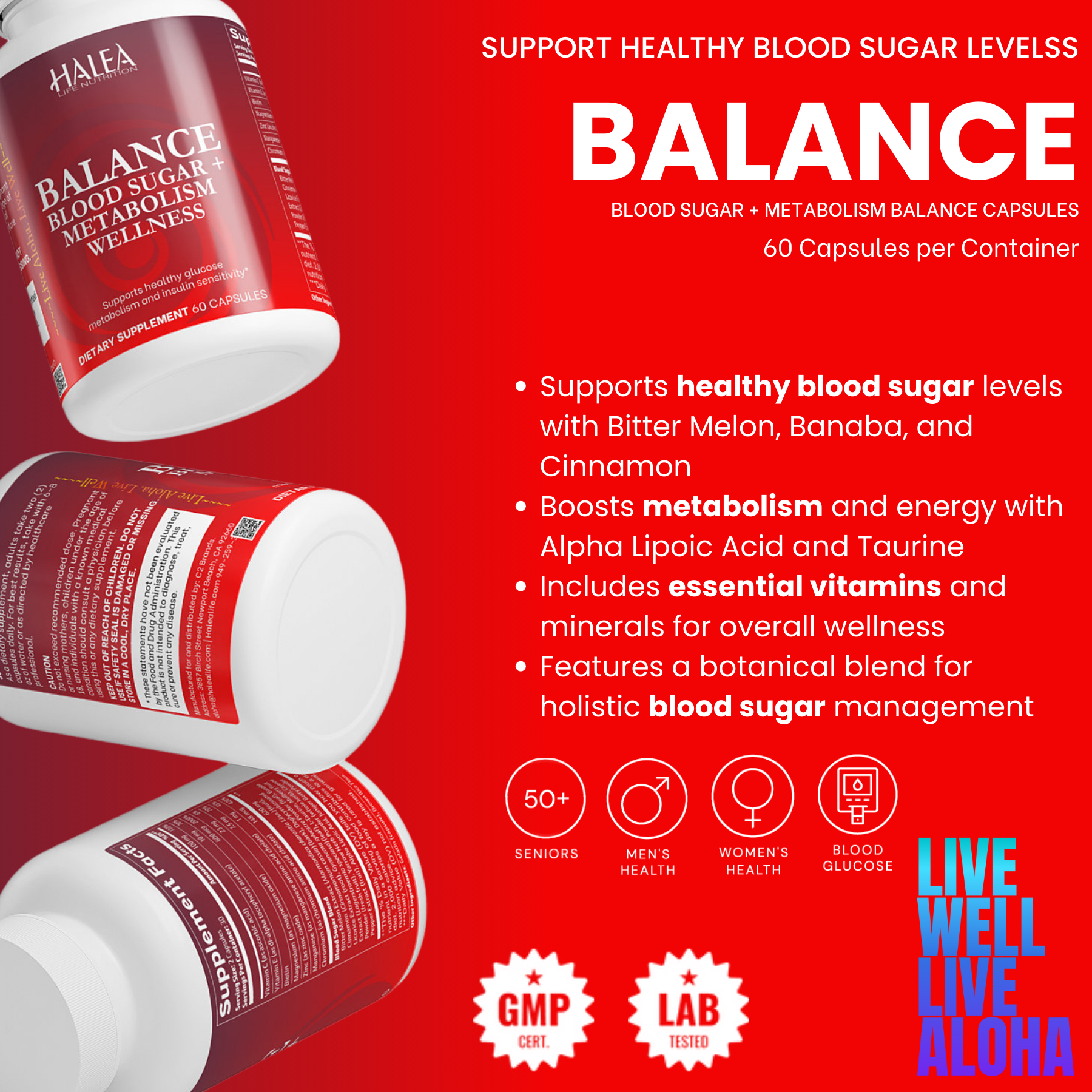 Halea Life Nutrition Blood Sugar + Metabolism  Capsules