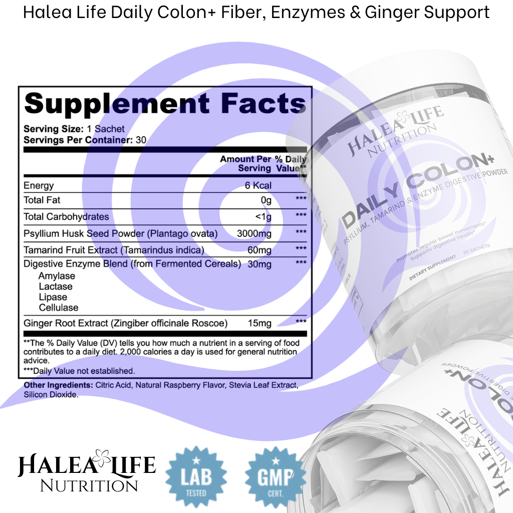 Daily Colon+ Fiber, Enzymes & Ginger Support