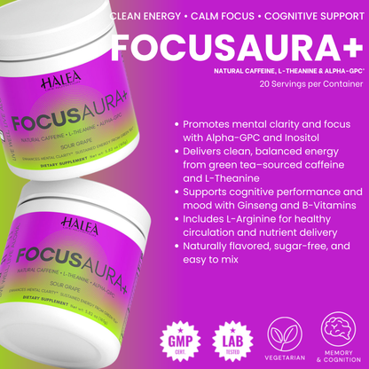 Halea Life FocusAura+ Sour Grape Drink Mix