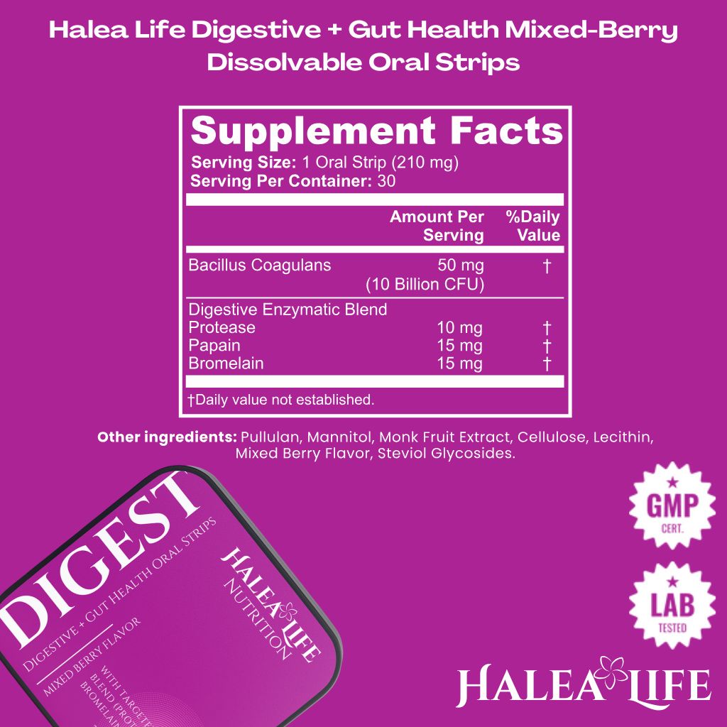 Digestive + Gut Health Dissolvable Oral Strips