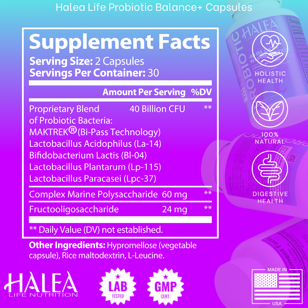 Halea Life Nutrition Probiotic Balance+ Capsules