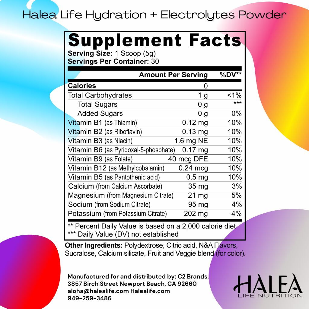 Halea Life Nutrition Matcha Tea Hydration + Electrolytes