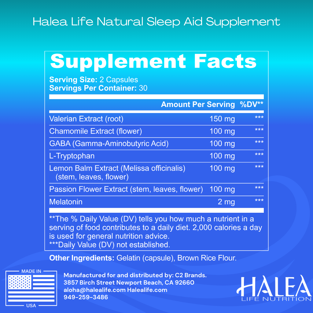 Halea Life Nutrition Relaxation and Sleep Support Blend