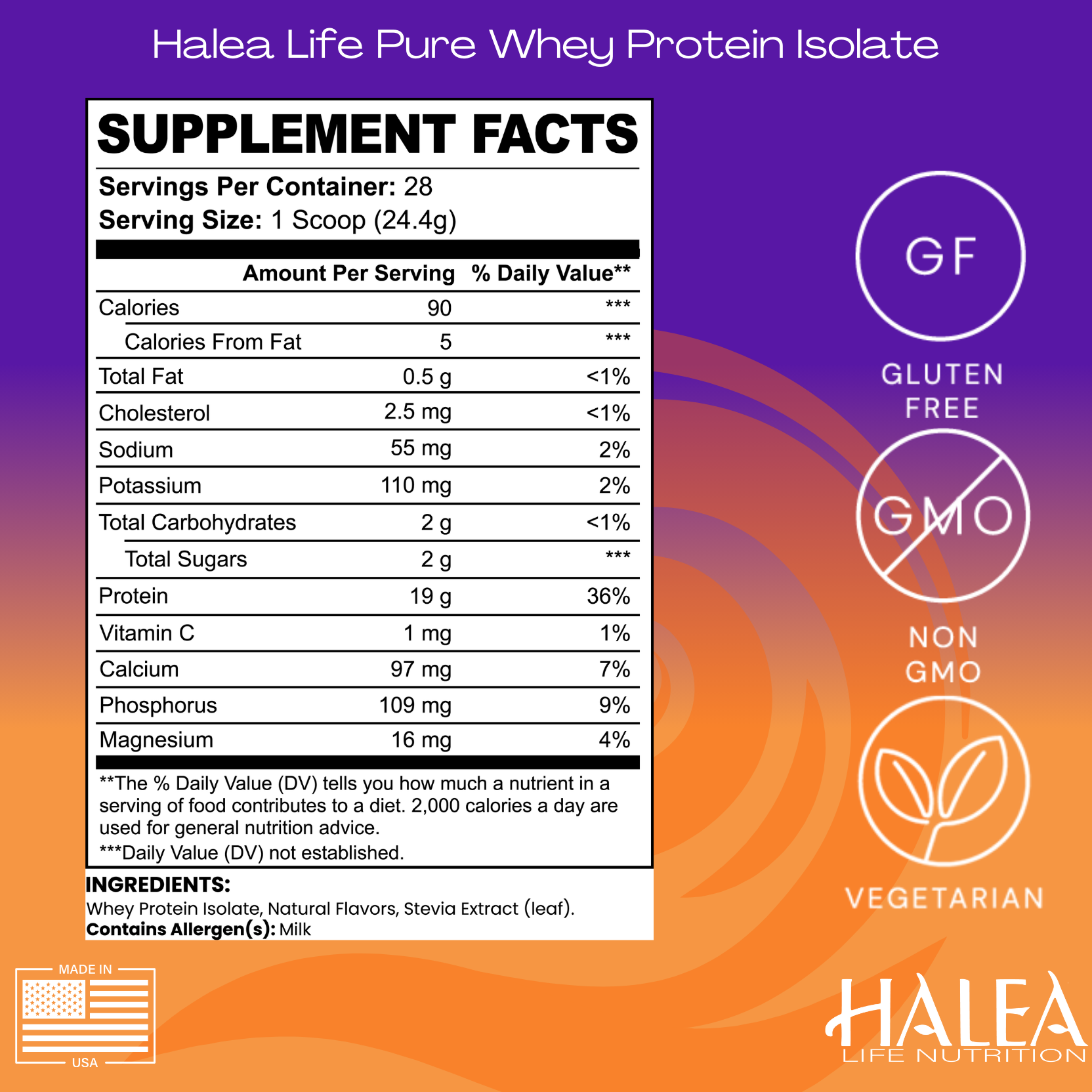 Halea Life Pure Whey Protein Isolate