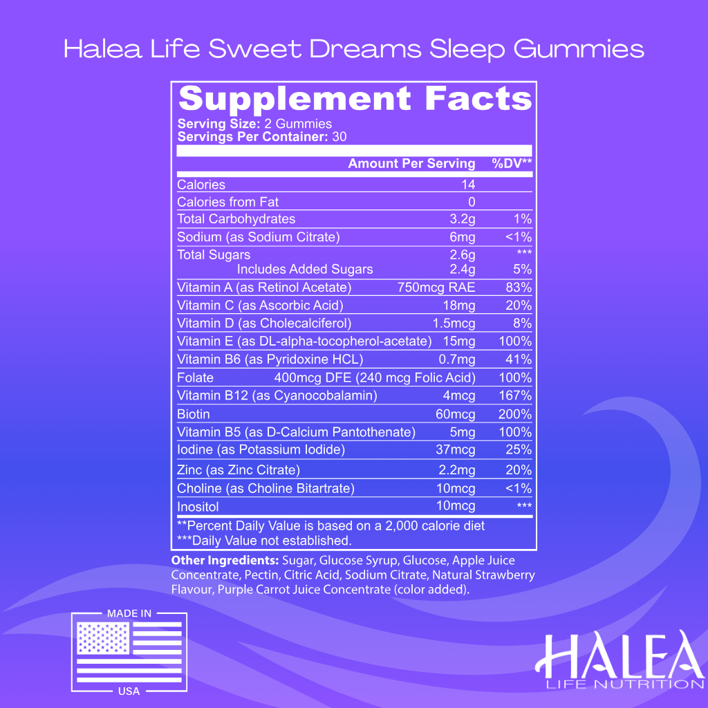 Halea Life Nutrition Sweet Dreams Sleep Gummies