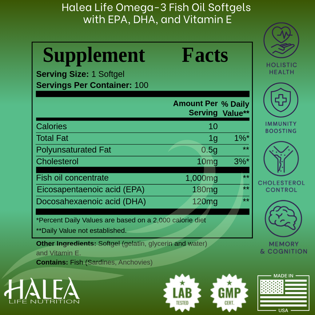 Halea Life Nutrition Halea Life Omega-3 Essential Softgels