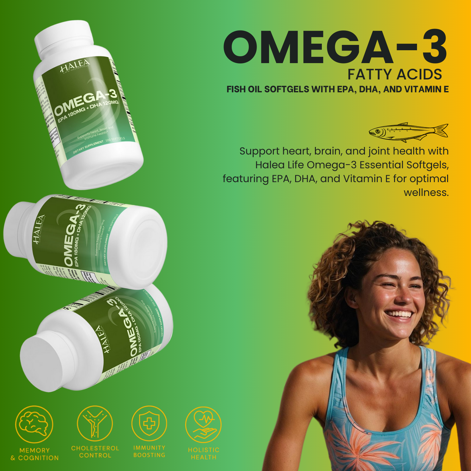 Halea Life Nutrition Halea Life Omega-3 Essential Softgels