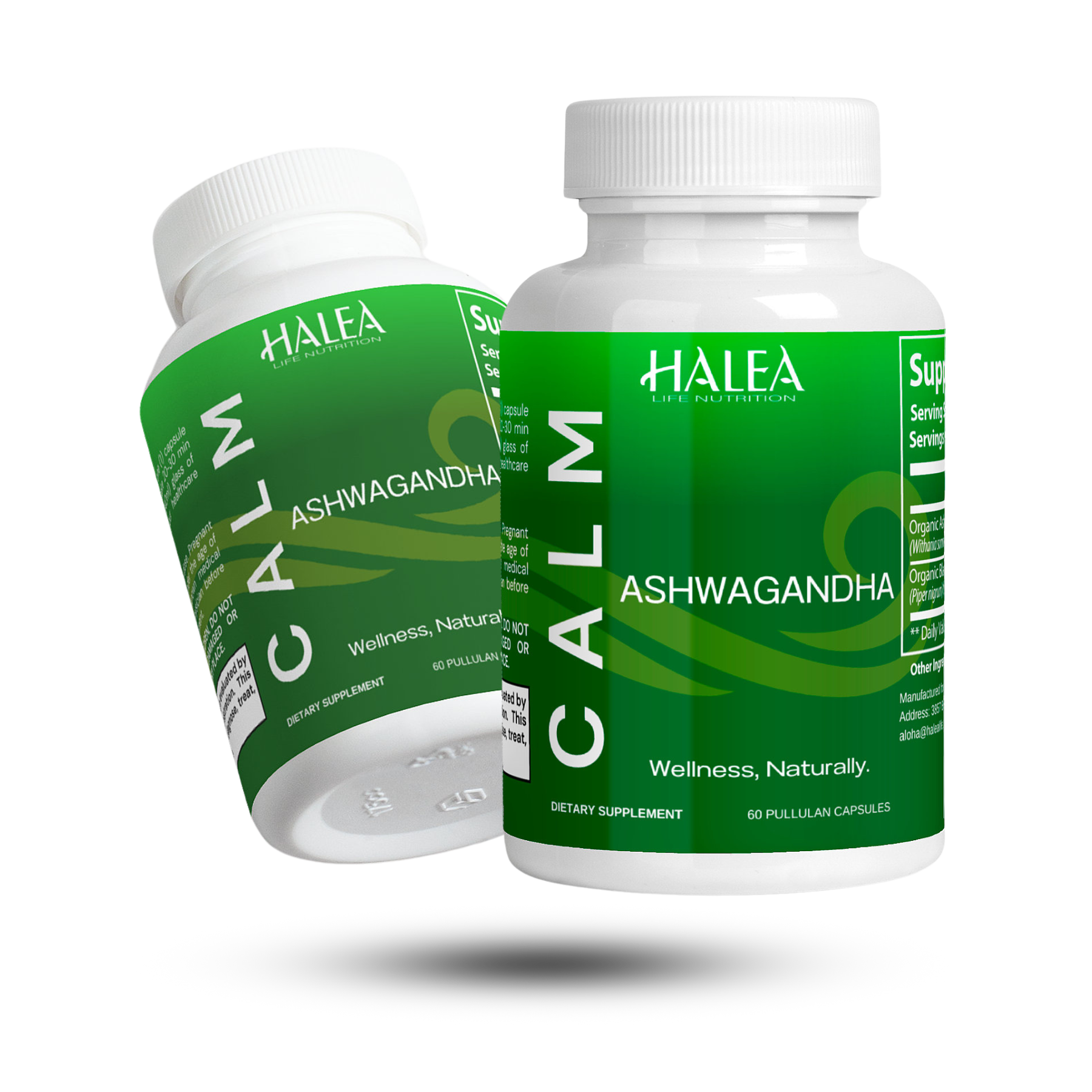 Halea Life Nutrition Organic Ashwagandha with Black Pepper