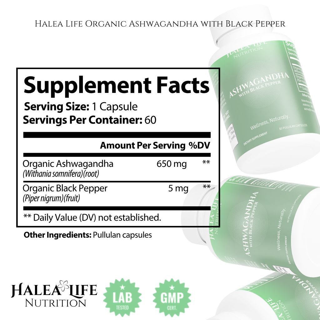 Organic Ashwagandha with Black Pepper