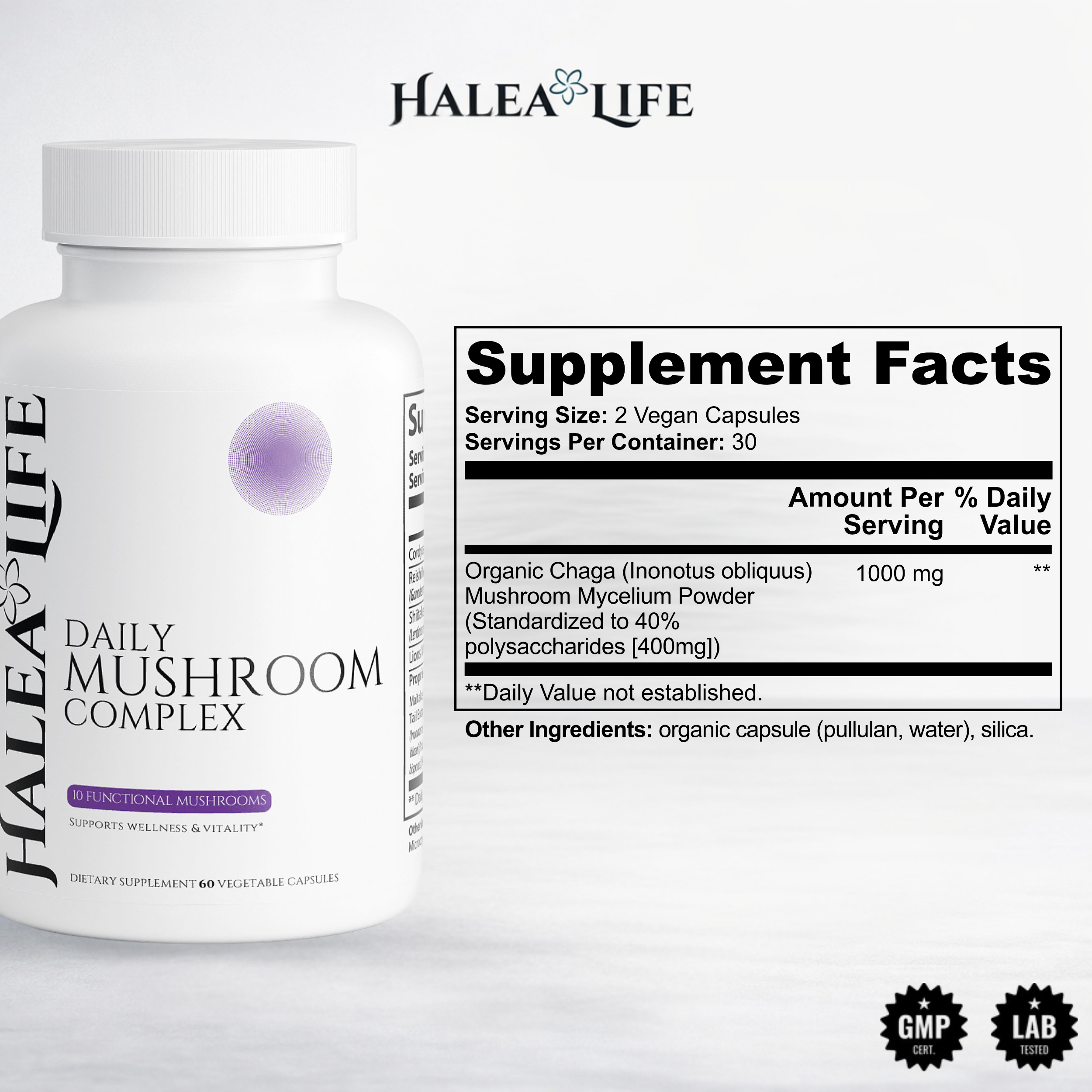 Organic Lion's Mane Mushroom Capsules