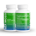 Two bottles of Halea Life Nutrition Sea Moss Marine Balance supplement on a white background