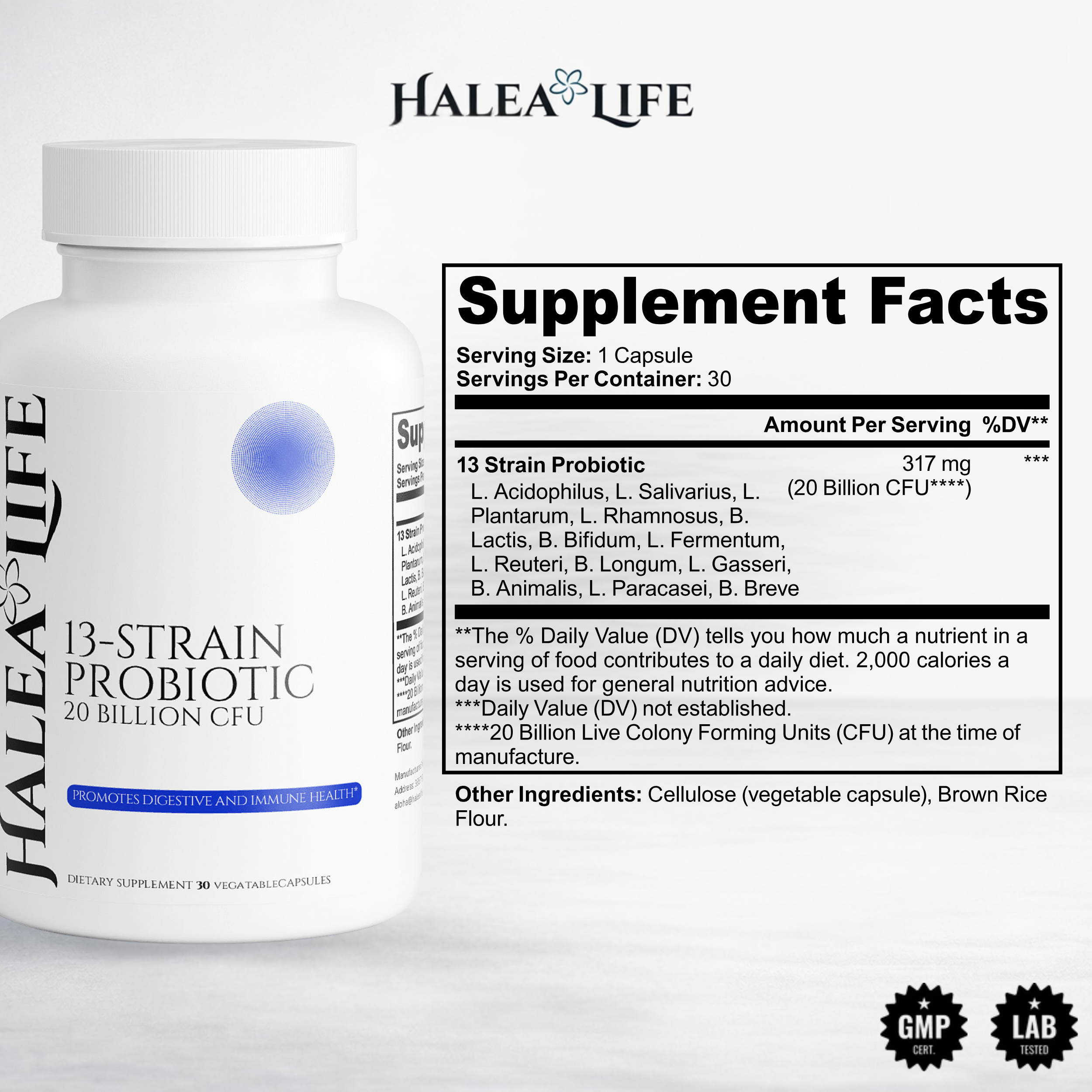 13-Strain Probiotic 20 Billion Capsules