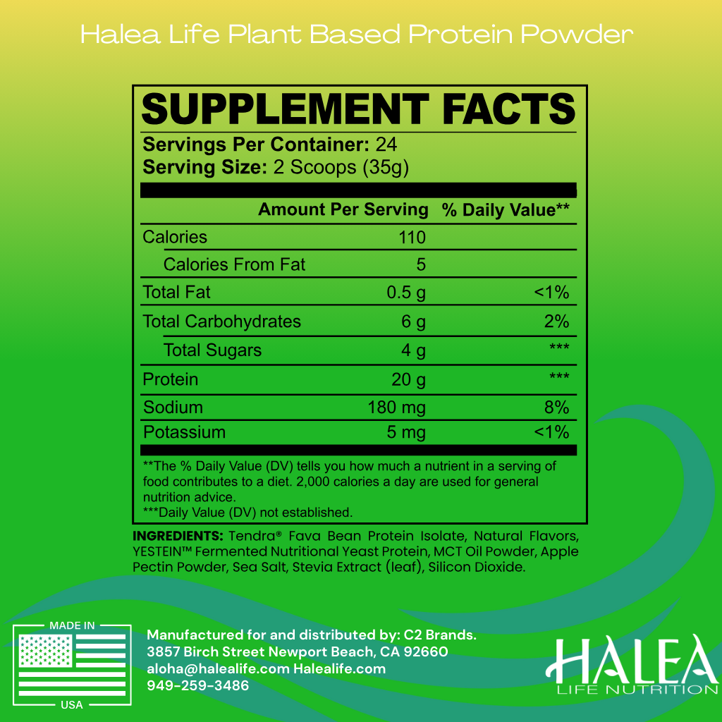 Halea Life Nutrition Plant-Based Protein Powder- Vanilla