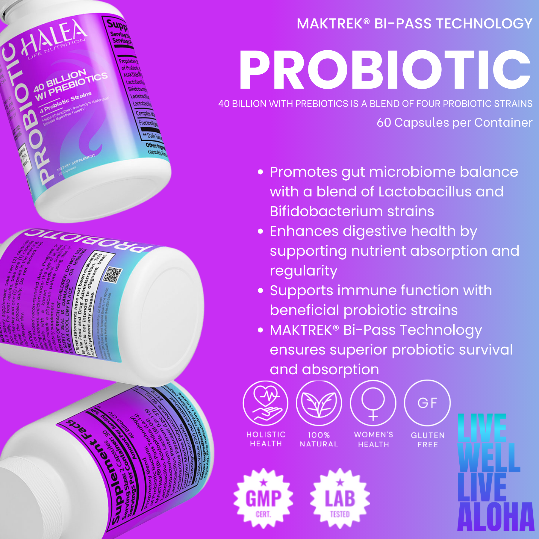 Halea Life Nutrition Probiotic Balance+ Capsules