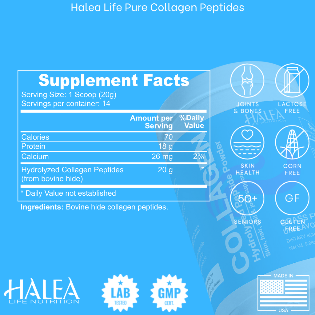 Halea Life Nutrition Grass Feed Hydrolyzed Collagen Powder