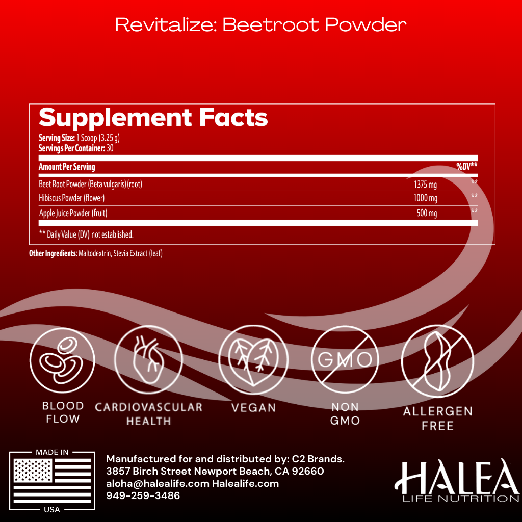 Halea Life Nutrition Beet Root and Hibiscus Wellness Blend