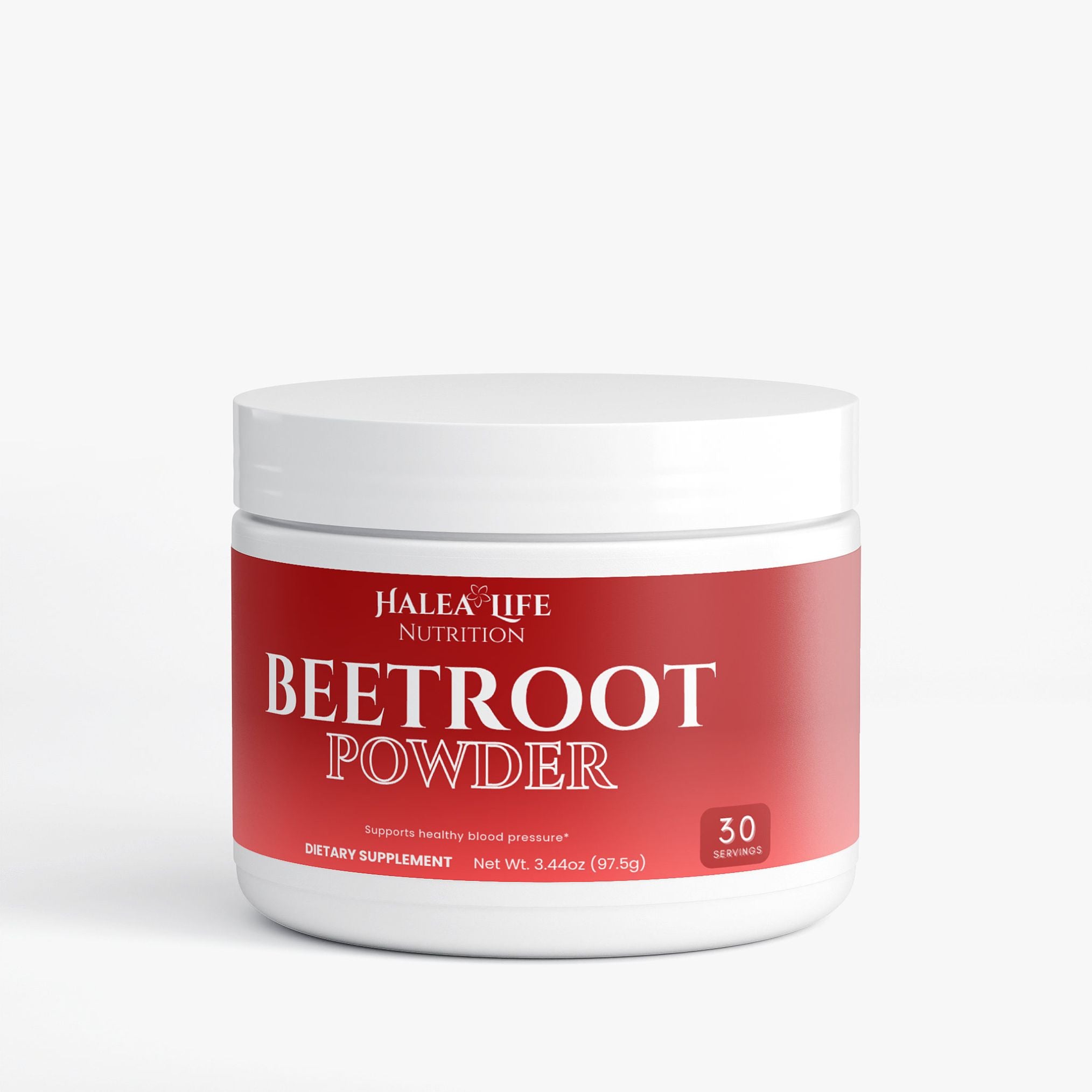 Jar of Halea Life Nutrition Beetroot Powder 