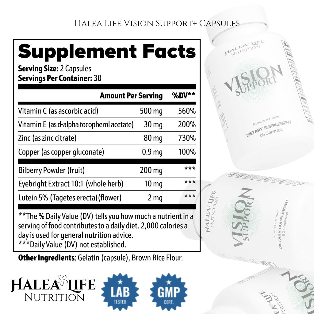 Vision Support+ with Lutein, Bilberry, and Eyebright Extract