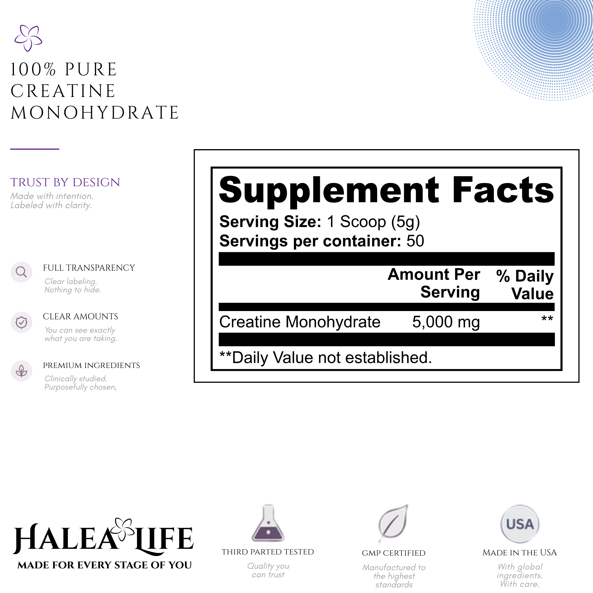 100% Pure Creatine Monohydrate