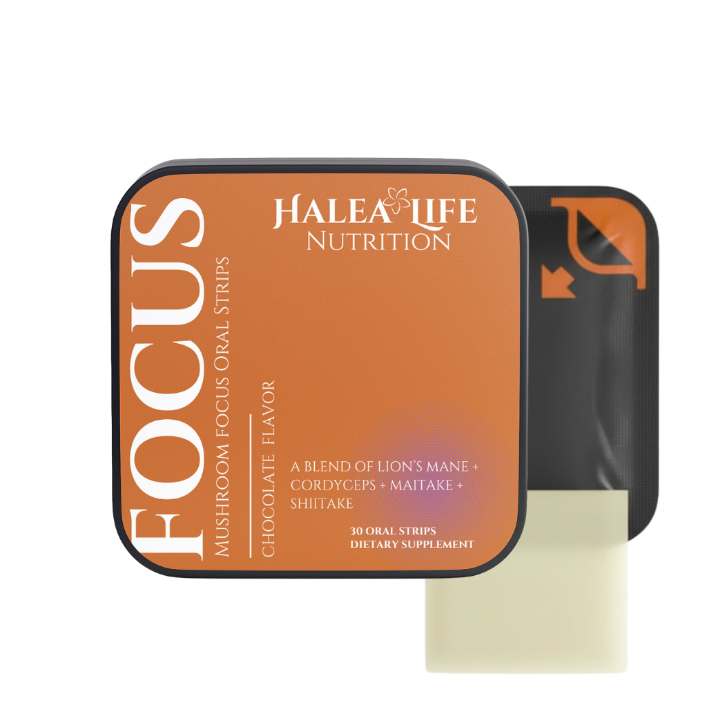 Halea Life Focus Vitality Strips with Lions Mane Cordyceps and Reishi for cognitive and energy support