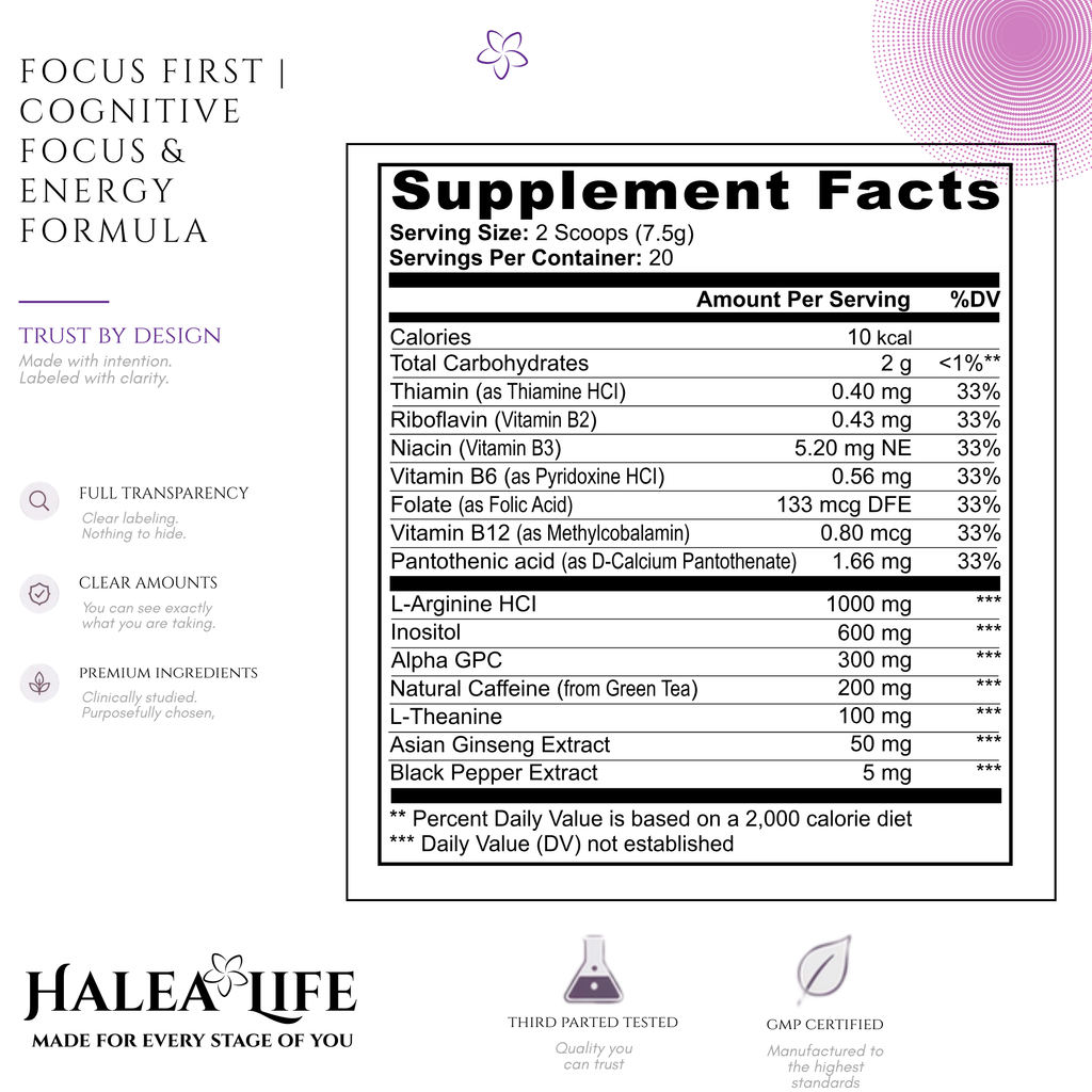 Focus First Sour Grape | Cognitive Focus & Energy Formula