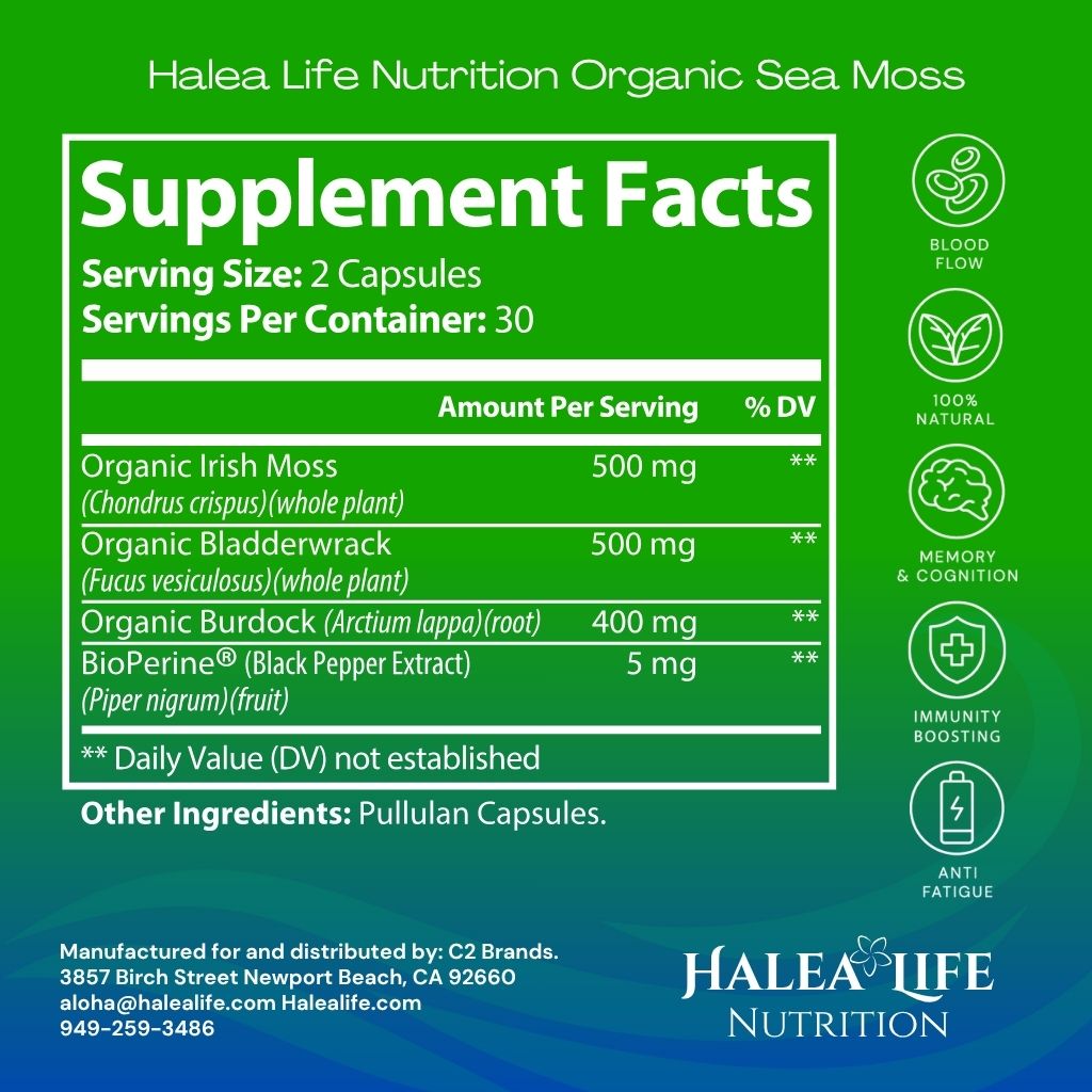 Organic Sea Moss 3 Pack |Halea Life: Nutrition & Skincare