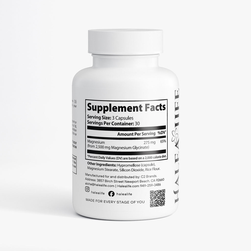 Supplement bottle with label on a white background