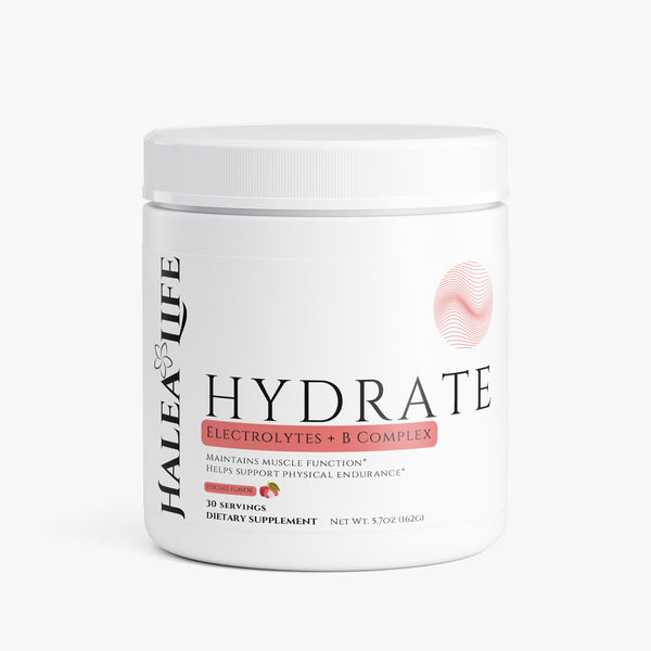 Halea Life Hydration Electrolyte B-Complex Lychee sugar-free drink mix with sodium potassium and B vitamins