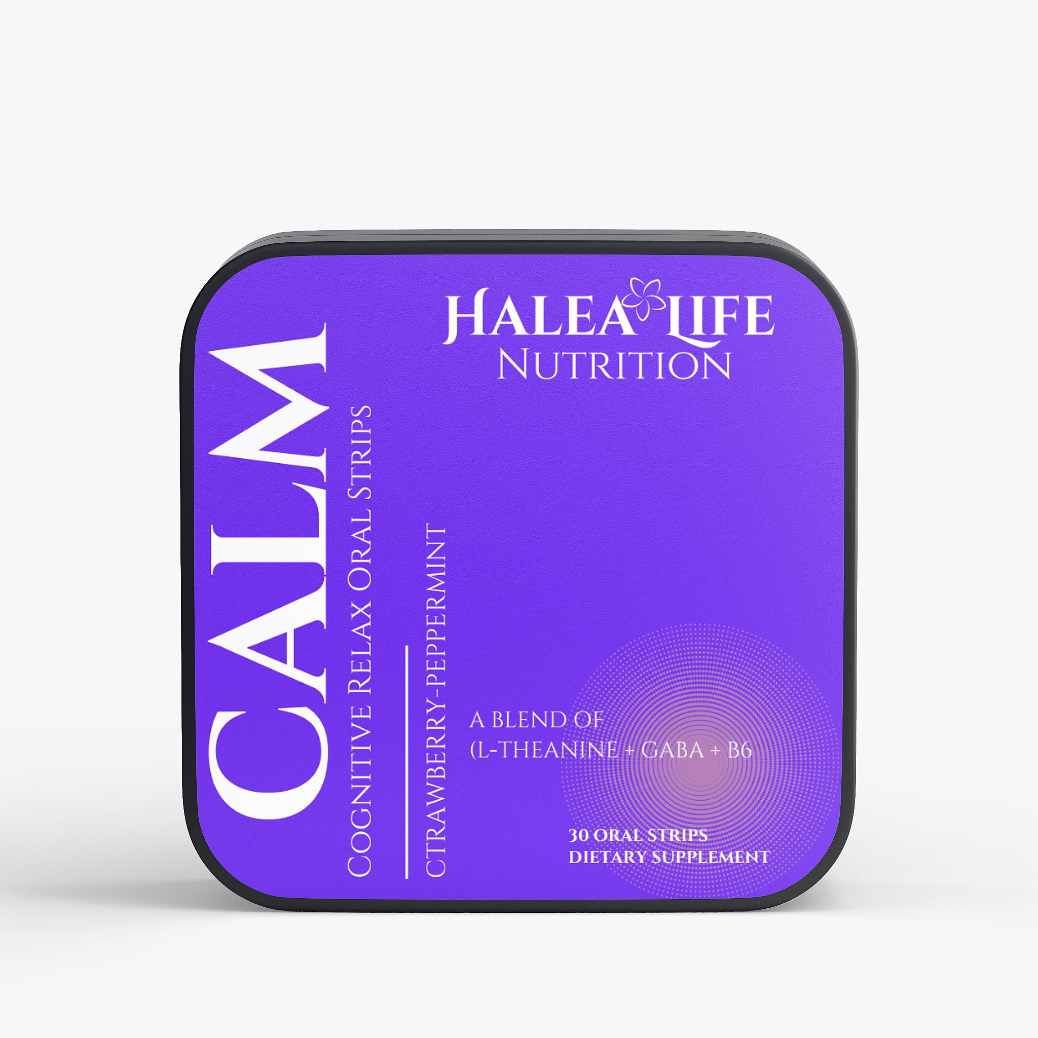 Halea Life Nutrition Calm cognitive relax strip packaging on a white background