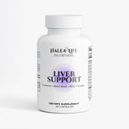 Halea Life Nutrition Liver Support supplement bottle on a white background